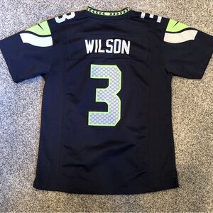 NFL official nike youth kids Russel Wilson# 3 Seahawks jersey‎ size M 10/12